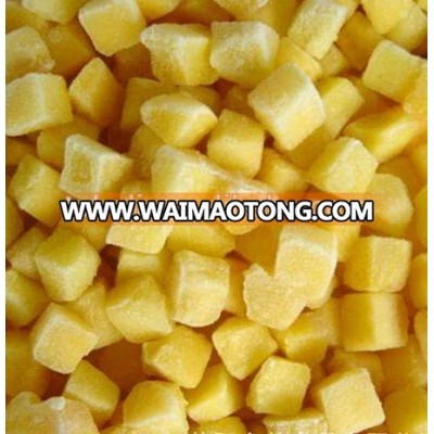 IQF yellow peach cubes